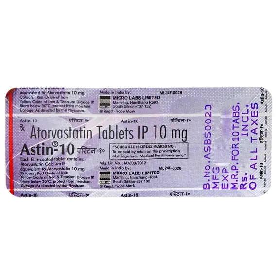 astin 10mg tablet 10's